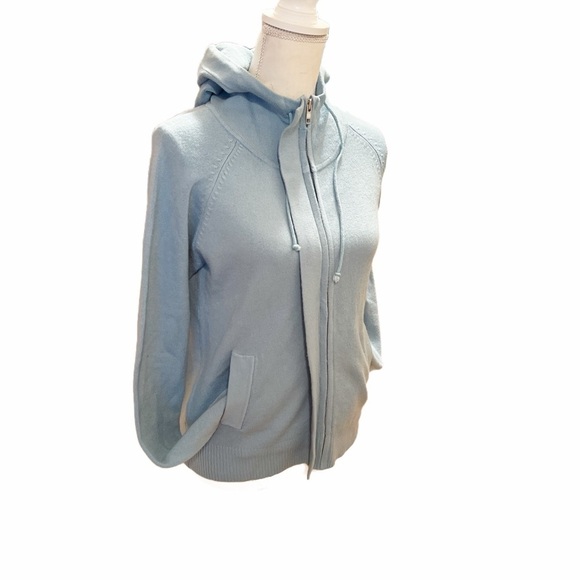 French connection aqua sweater with a hood. Size L - Picture 6 of 9